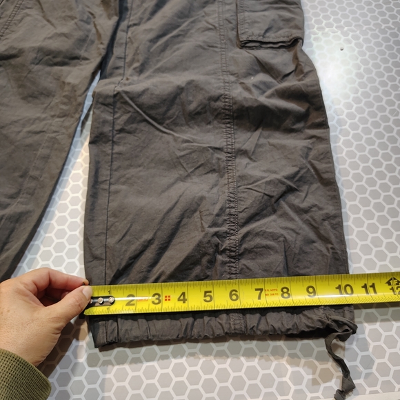 Aerie Gray Hihg Waisted Go-For-It Baggy Cargo Pant 100%Cotton - Picture 14 of 14